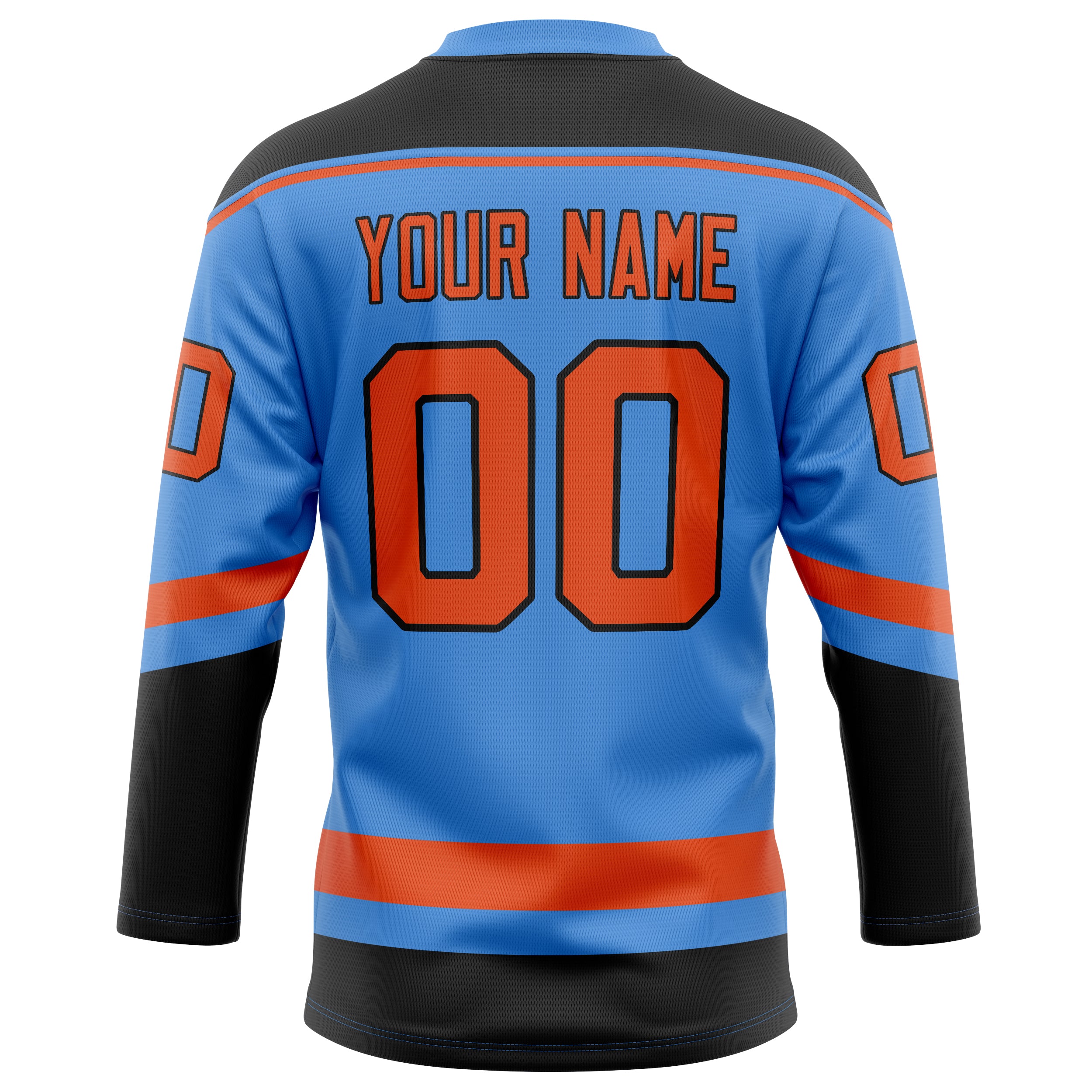 Personalized Electric & Blue Red Solid Colour Hockey Jersey