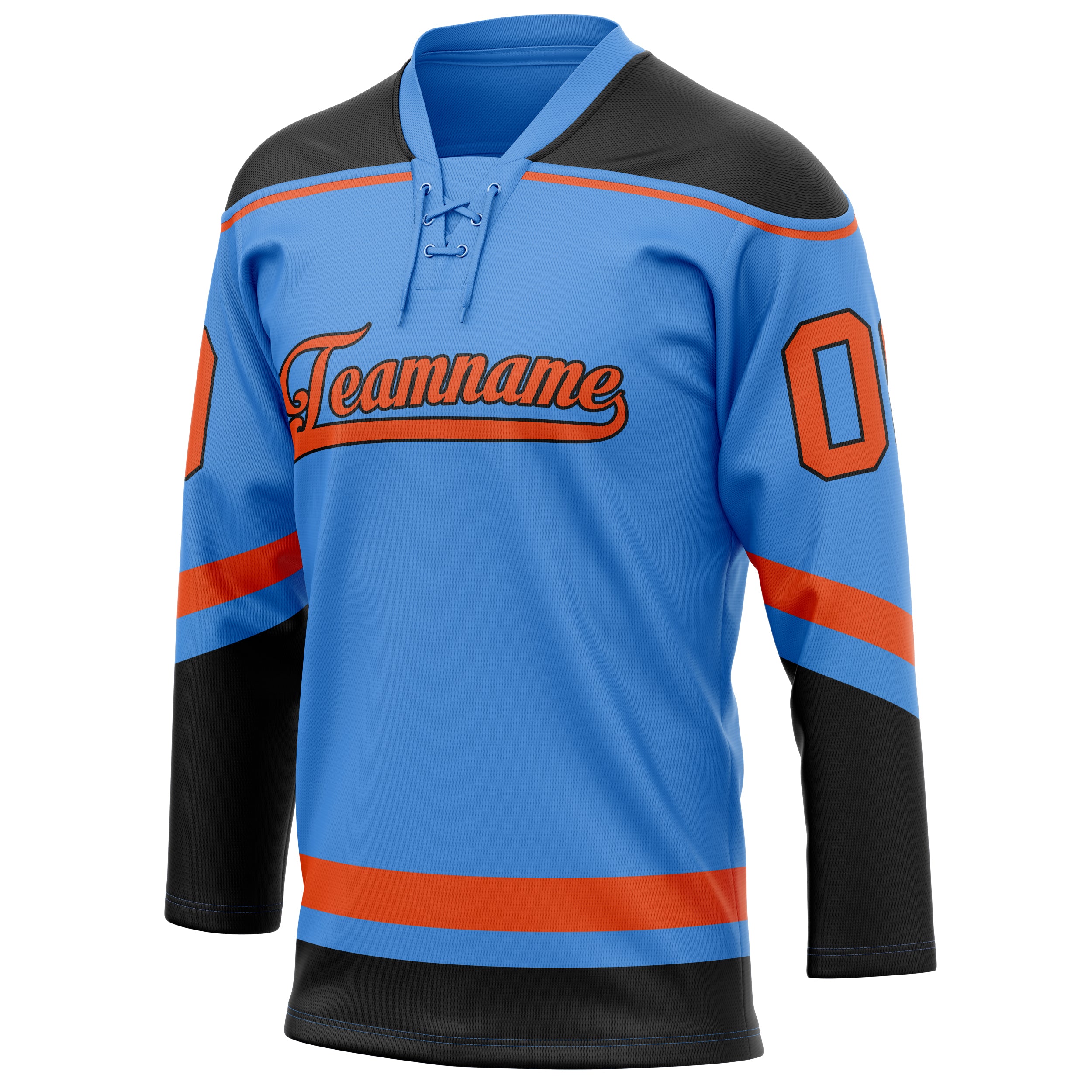 Personalized Electric & Blue Red Solid Colour Hockey Jersey