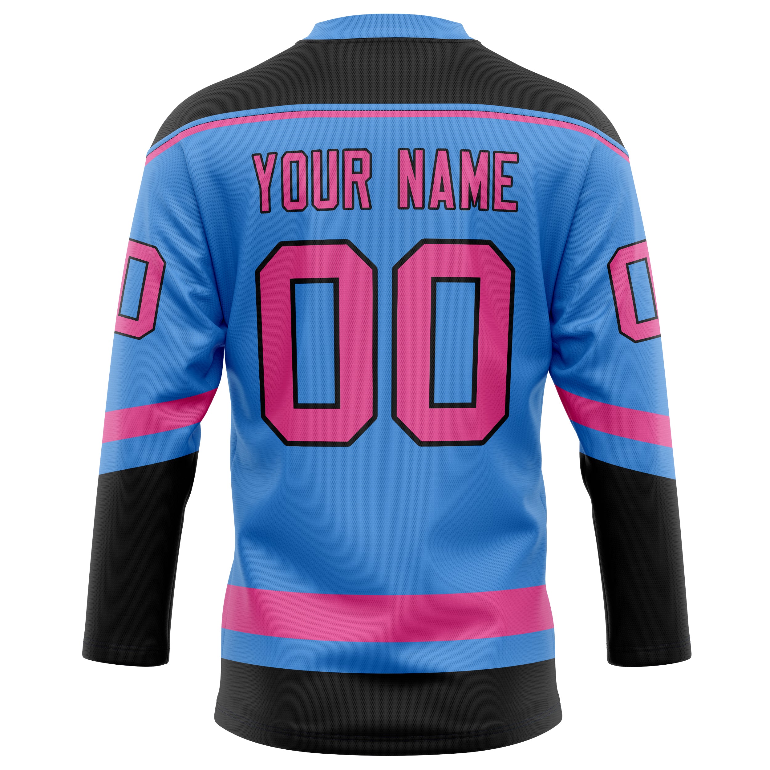 Personalized Electric & Blue Pink Solid Colour Hockey Jersey