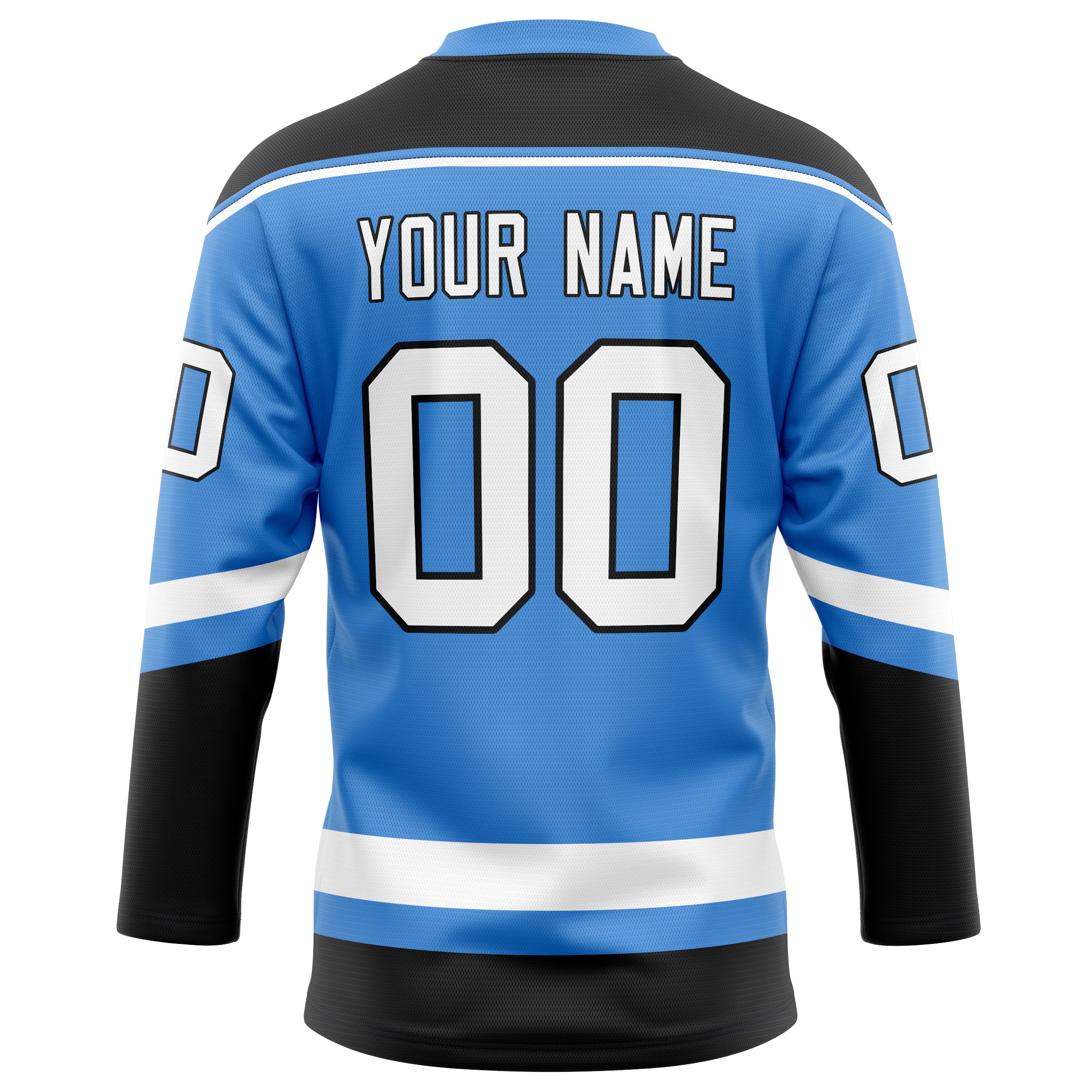Personalized Electric & Blue White Solid Colour Hockey Jersey