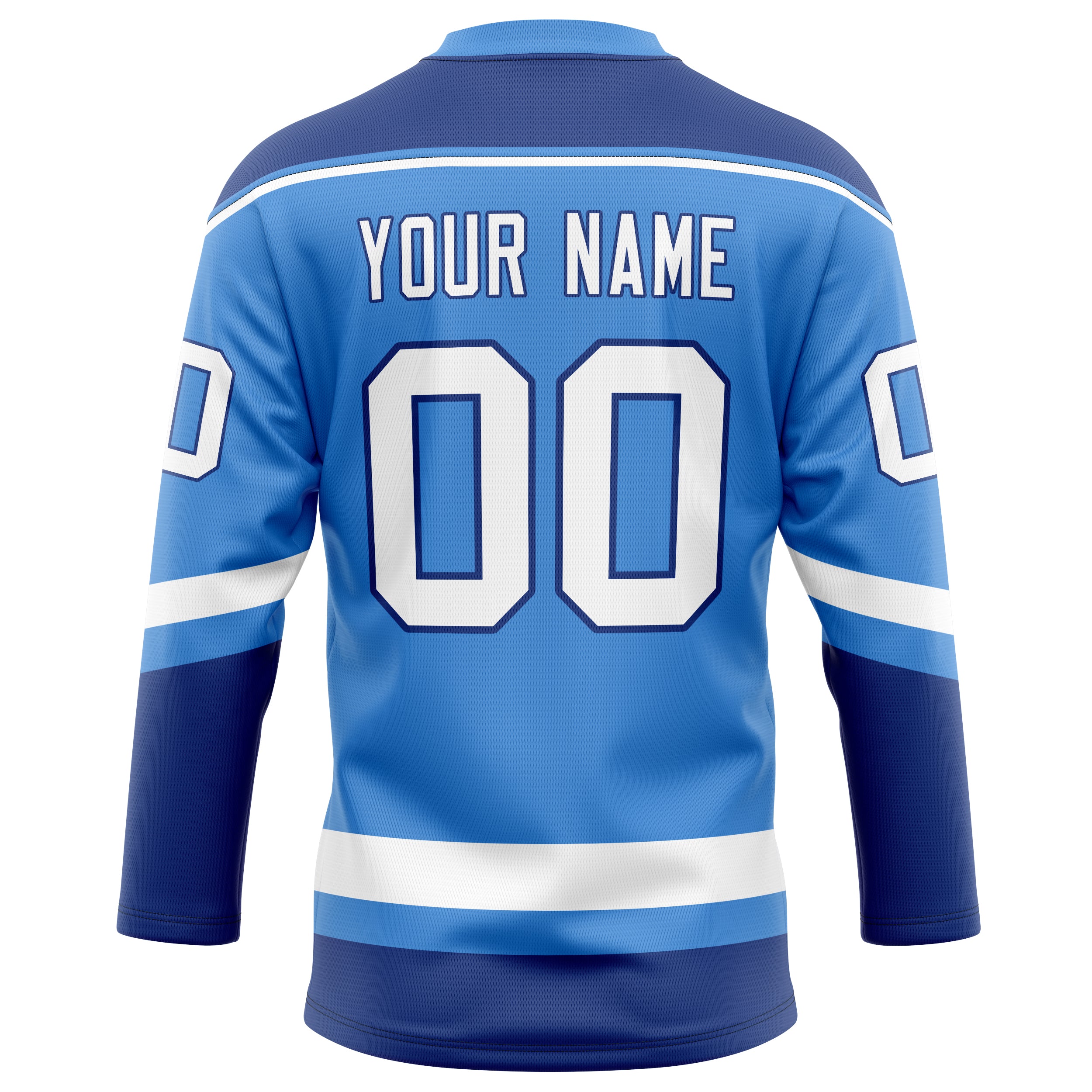 Personalized Electric & Blue Navy Solid Colour Hockey Jersey