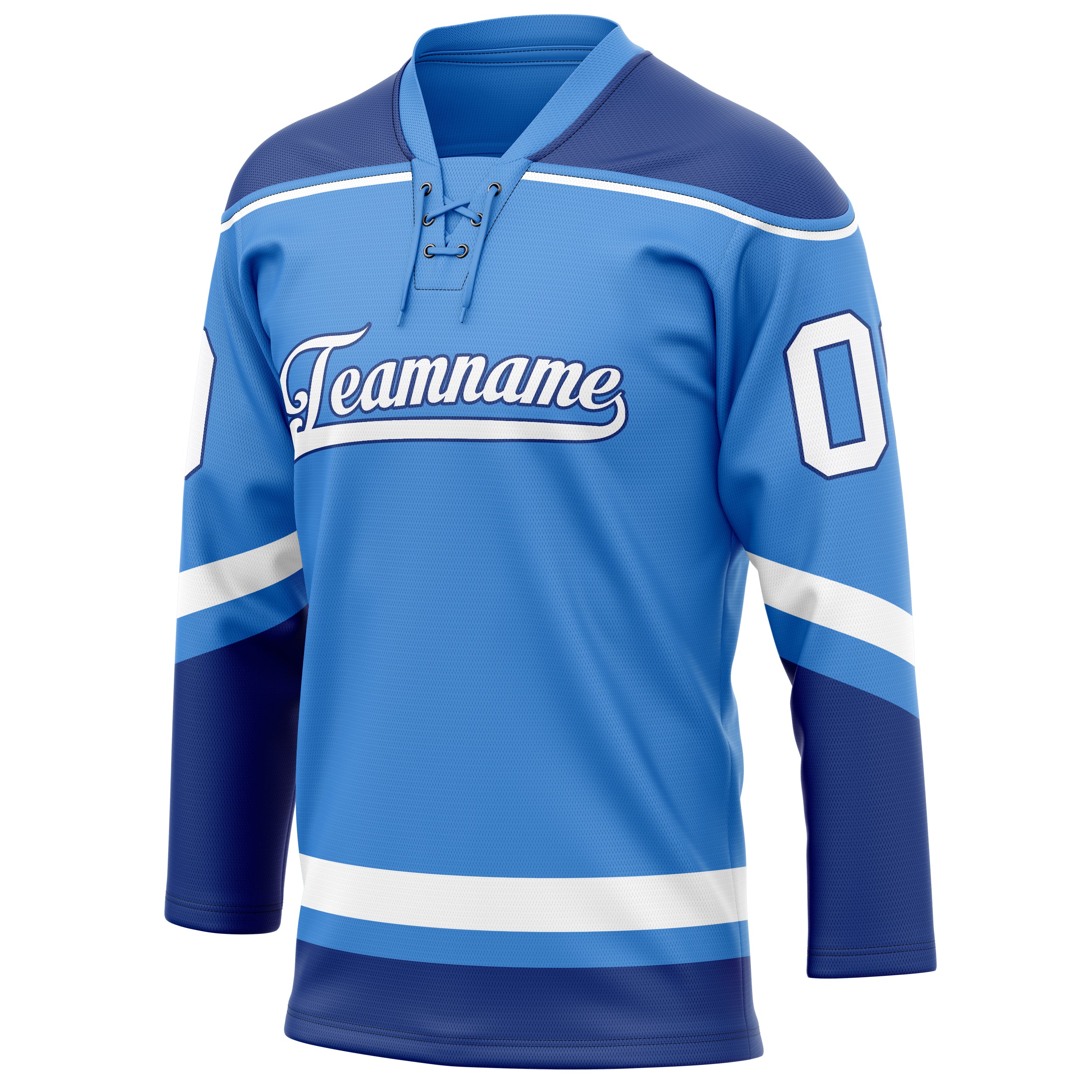 Personalized Electric & Blue Navy Solid Colour Hockey Jersey