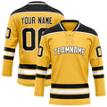 Personalized Gold & Black Solid Colour Hockey Jersey