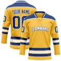 Personalized Gold & Royal Solid Colour Hockey Jersey