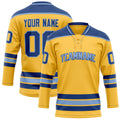 Personalized Gold & Royal Solid Colour Hockey Jersey