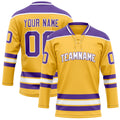 Personalized Gold & Purple Solid Colour Hockey Jersey