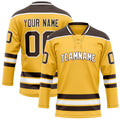 Personalized Gold & Brown Solid Colour Hockey Jersey