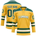 Personalized Gold & Kelly Green Solid Colour Hockey Jersey