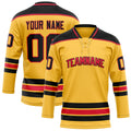 Personalized Gold & Black Solid Colour Hockey Jersey