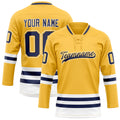 Personalized Gold & Navy Solid Colour Hockey Jersey