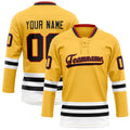 Personalized Gold & Black Solid Colour Hockey Jersey