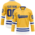 Personalized Gold & Royal Solid Colour Hockey Jersey