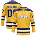 Personalized Gold & Navy Solid Colour Hockey Jersey