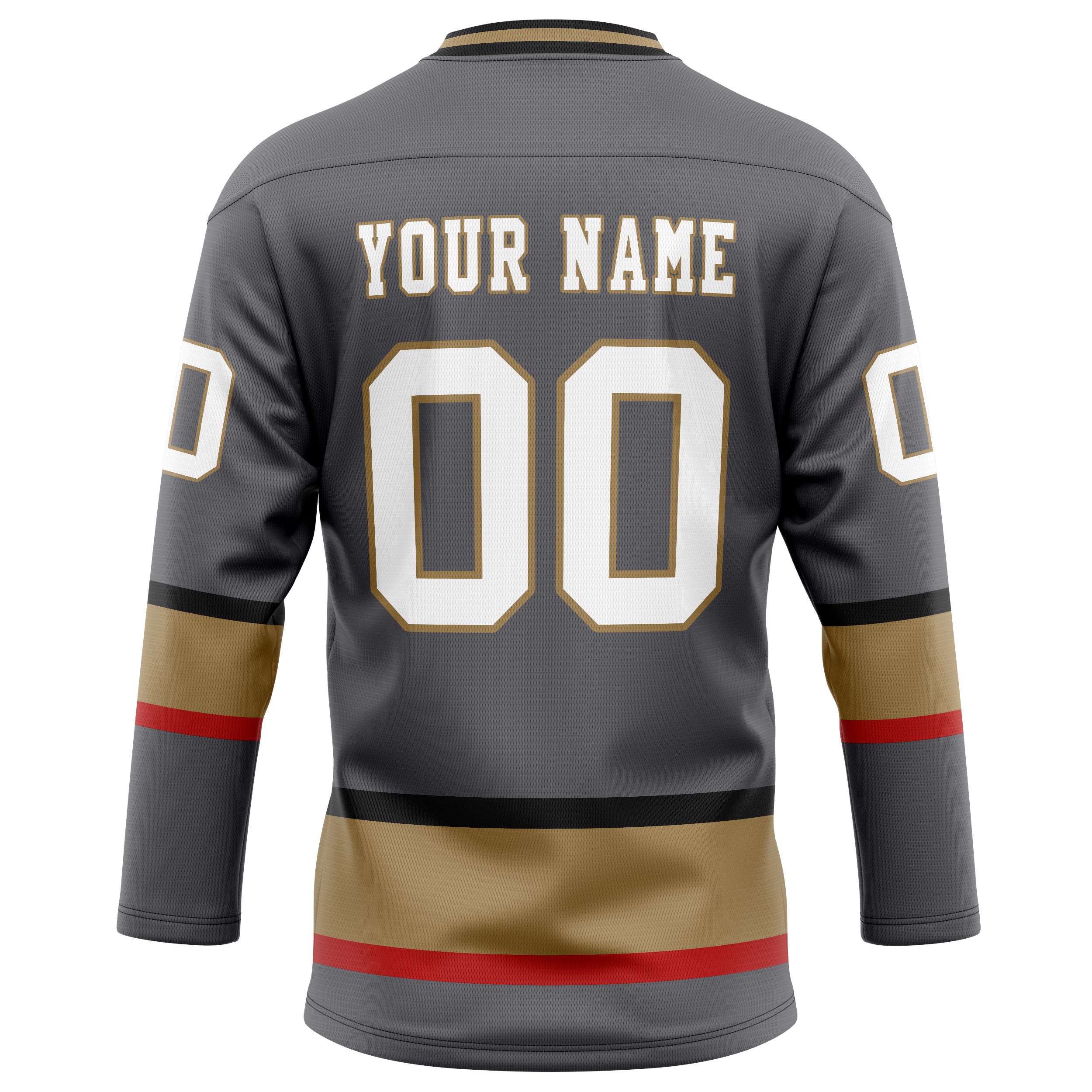 Personalized Gray & White Solid Colour Hockey Jersey