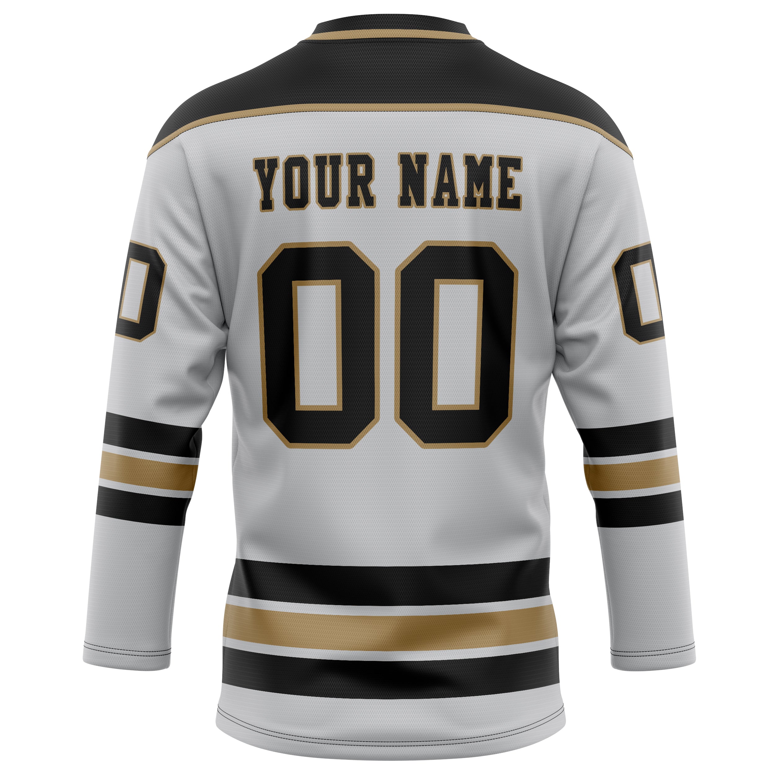Personalized Gray & Black Solid Colour Hockey Jersey