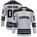 Personalized Gray & Black Solid Colour Hockey Jersey