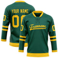 Personalized Green & Gold Solid Colour Hockey Jersey