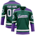 Personalized Green & Purple Solid Colour Hockey Jersey