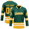 Personalized Green & Gold Solid Colour Hockey Jersey