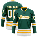 Personalized Green & White Solid Colour Hockey Jersey