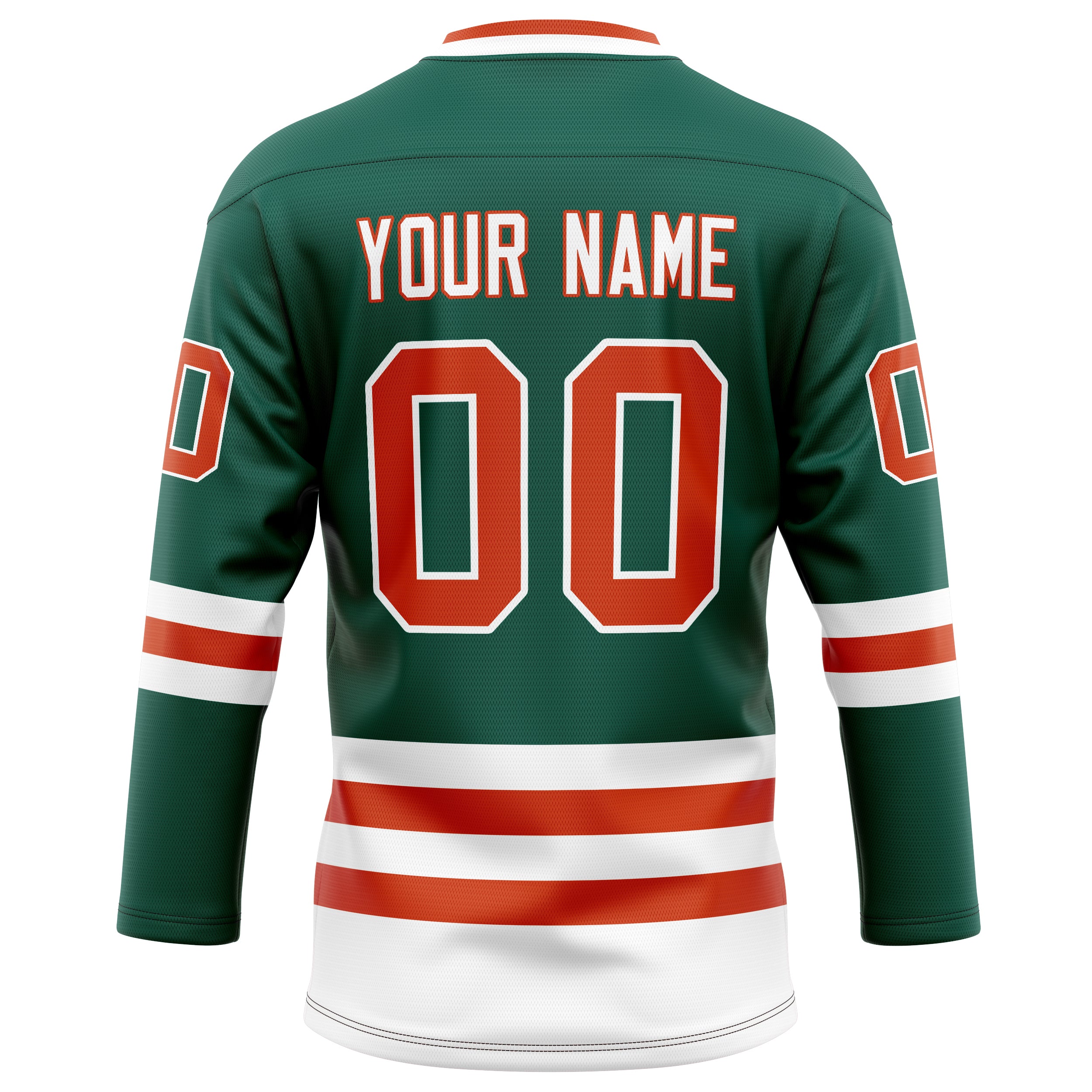 Personalized Green & Red Solid Colour Hockey Jersey