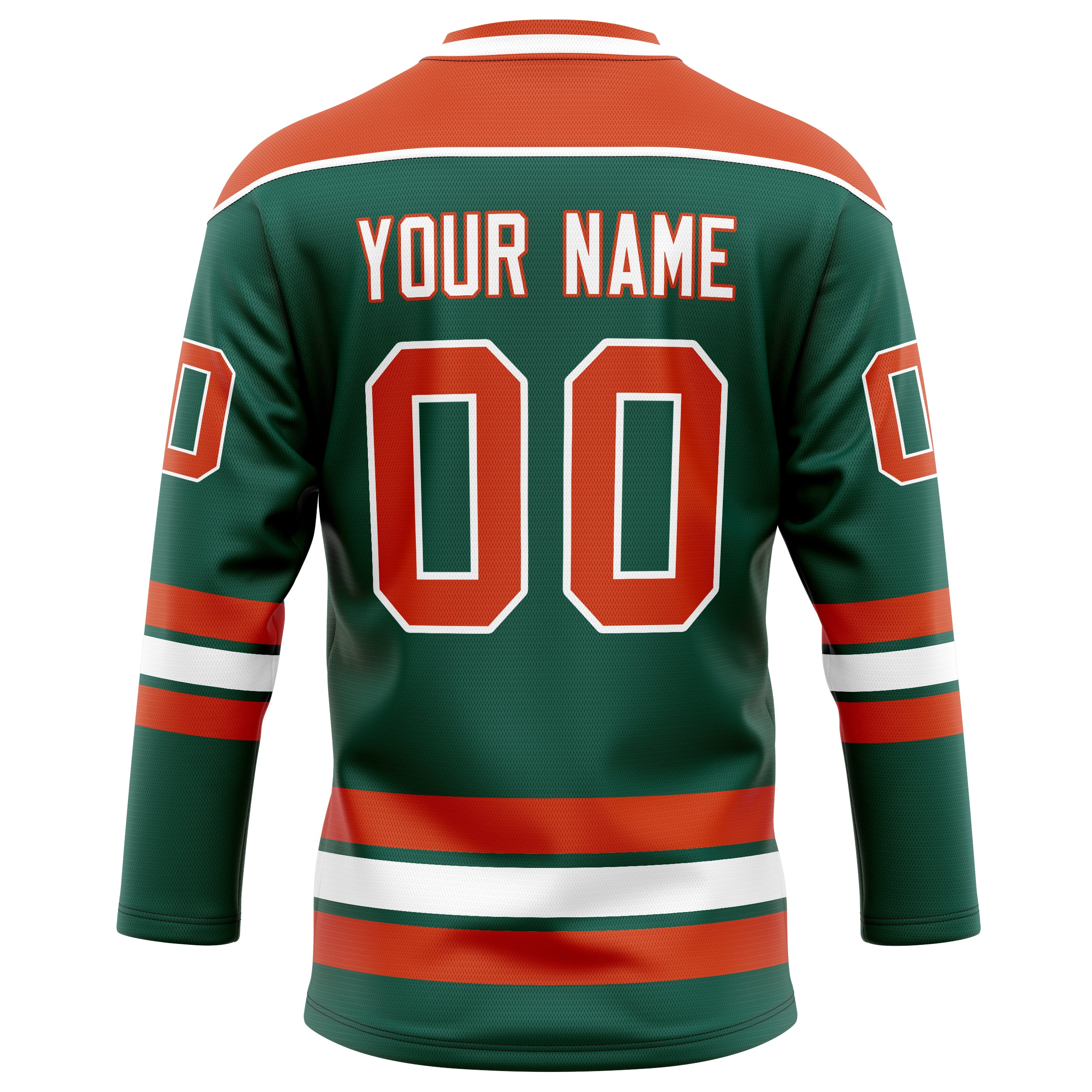 Personalized Green & Red Solid Colour Hockey Jersey