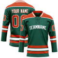 Personalized Green & Red Solid Colour Hockey Jersey