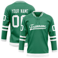 Personalized Green & White Solid Colour Hockey Jersey