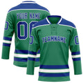 Personalized Green & Royal Solid Colour Hockey Jersey
