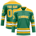 Personalized Green & Gold Solid Colour Hockey Jersey