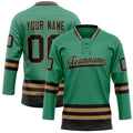 Personalized Green & Black Solid Colour Hockey Jersey