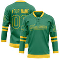 Personalized Green & Gold Solid Colour Hockey Jersey