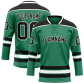 Personalized Green & Black Solid Colour Hockey Jersey