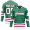 Personalized Green & White Solid Colour Hockey Jersey