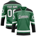 Personalized Green & Black Solid Colour Hockey Jersey