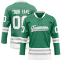 Personalized Green & Gray Solid Colour Hockey Jersey