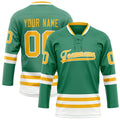 Personalized Green & Gold Solid Colour Hockey Jersey