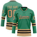 Personalized Green & Old Gold Solid Colour Hockey Jersey