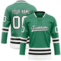 Personalized Green & White Solid Colour Hockey Jersey