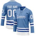 Personalized Light & Blue Royal Solid Colour Hockey Jersey