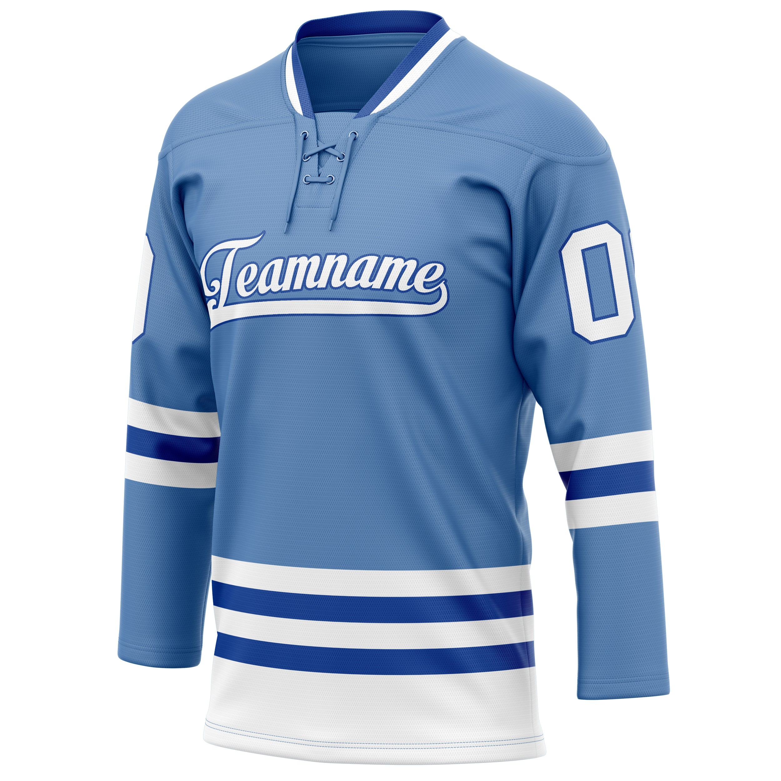 Personalized Light & Blue Royal Solid Colour Hockey Jersey