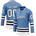 Personalized Light & Blue Black Solid Colour Hockey Jersey