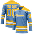 Personalized Light & Blue Gold Solid Colour Hockey Jersey