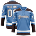 Personalized Light & Blue Brown Solid Colour Hockey Jersey