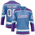 Personalized Light & Blue Purple Solid Colour Hockey Jersey