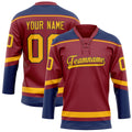 Personalized Maroon & Navy Solid Colour Hockey Jersey
