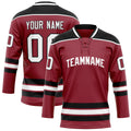 Personalized Maroon & Black Solid Colour Hockey Jersey