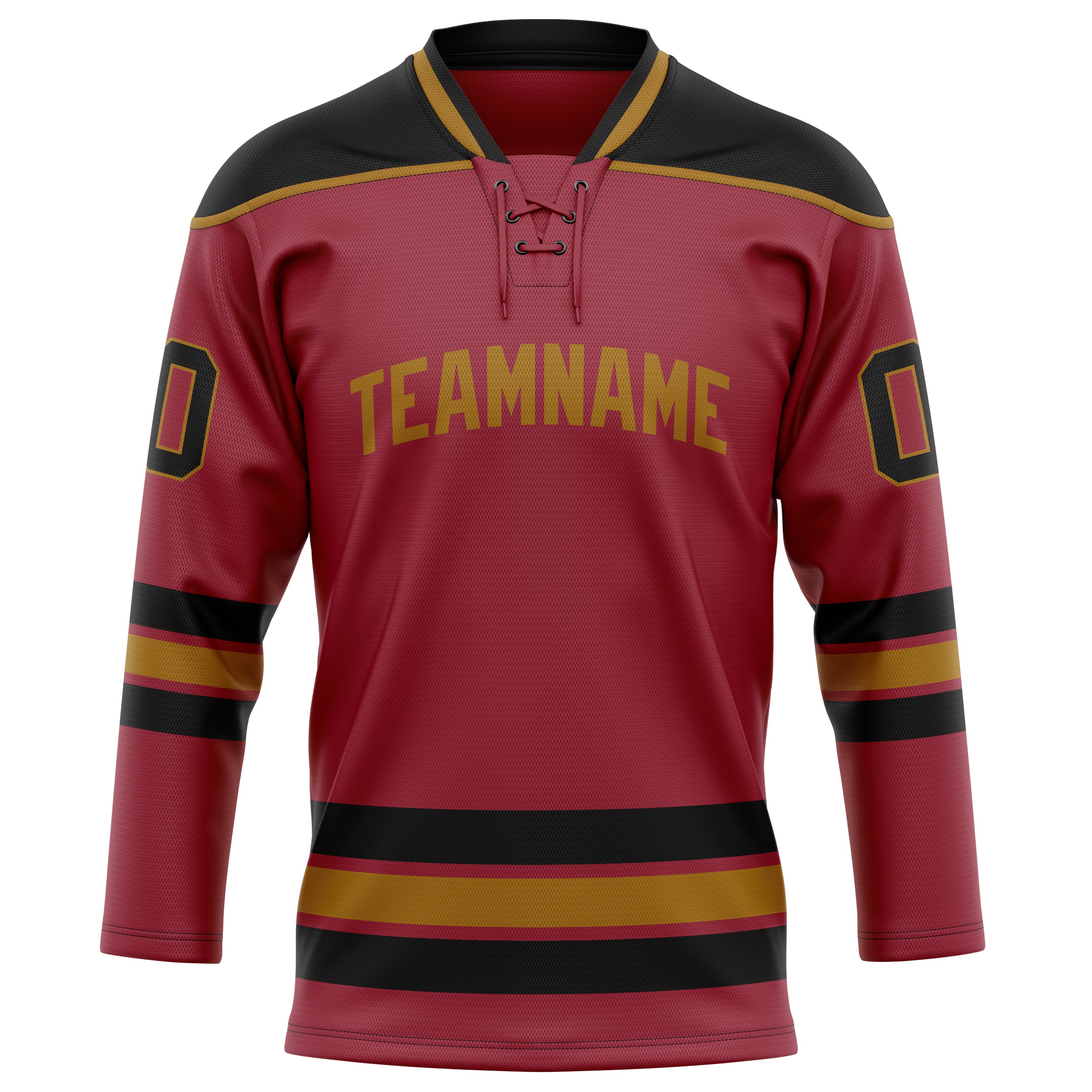Personalized Maroon & Black Solid Colour Hockey Jersey