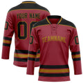 Personalized Maroon & Black Solid Colour Hockey Jersey