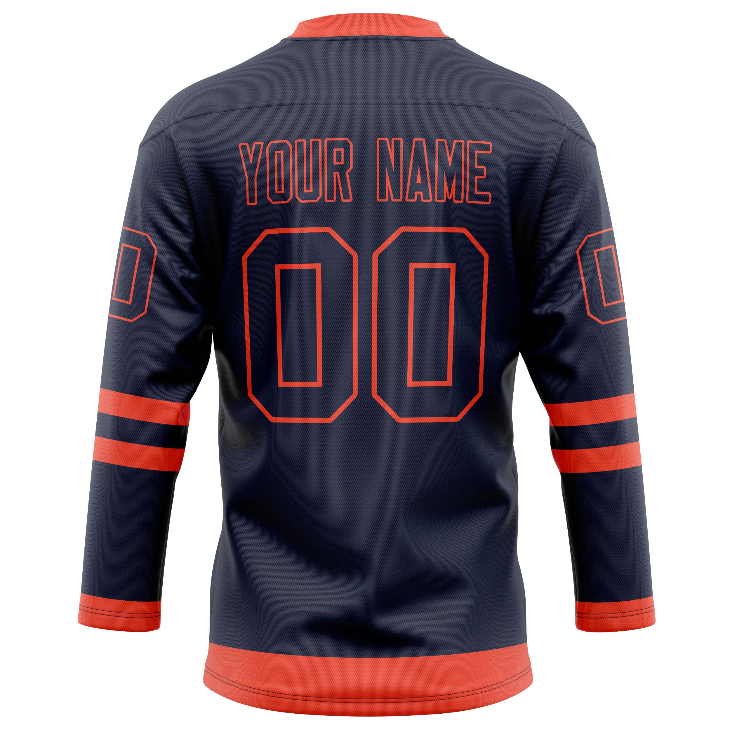 Personalized Navy & Red Solid Colour Hockey Jersey